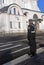 Policeman at post by Archangels church in Moscow Kremlin. UNESCO World Heritage Site.