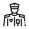 Policeman profession icon vector outline illustration