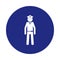 policeman silhouette icon in badge style. One of Special services collection icon can be used for UI, UX