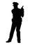 Policeman silhouette vector