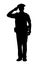 Policeman silhouette vector