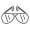 Policeman sunglasses icon, outline style
