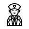 Policeman thin line vector icon