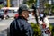 Policeman wearing a mask amid coronavirus outbreak