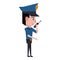 Policeman working avatar cartoon character