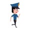 Policeman working avatar cartoon character