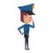 Policeman working avatar cartoon character