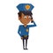 Policeman working avatar cartoon character