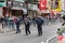 Policemen watching in Chinatown ahead of the New Year s Day Parade, USA, New York