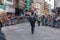 Policemen watching in Chinatown ahead of the New Year s Day Parade, USA, New York