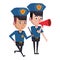 Policemen working avatar cartoon character