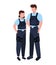 polices standing male and female