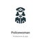 Policewoman vector icon on white background. Flat vector policewoman icon symbol sign from modern professions & jobs collection