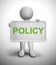 Policy concept icon means rules or approach and procedure - 3d illustration