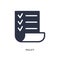 policy icon on white background. Simple element illustration from strategy concept
