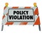 Policy Violation Warning Danger Sign Non Compliance Rules Regulations