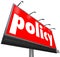 Policy Word Billboard Sign Following Rules Compiance Guidelines