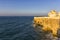 Polignano: cliffs on the sea