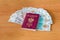 Polish biometric passport and Pound sterling