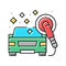 polish car wash service color icon vector illustration