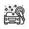 polish car wash service line icon vector illustration