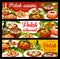 Polish cuisine food banners, lunch, dinner dishes
