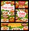 Polish cuisine food posters, Poland dishes, meals