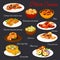 Polish cuisine, vector meals menu template