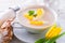 Polish Easter soup with egg