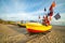 Polish fishermans boats at the morning