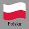 The Polish flag is curved