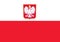 Polish Flag Flat Illustration