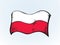 Polish flag. Vector drawing icon