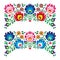 Polish floral folk embroidery patterns for card