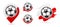 Polish football vector icons. Soccer goal. Set of football icons.