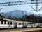 Polish Inter City train in Zakopane railroad terminal.