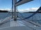 Polish Mazury lakes landscape in summer from boat deck