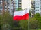 Polish national flag on Polands National Day 3rd of May