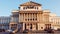 Polish National Opera at sunset, historical building of The Grand Theatre and Opera House