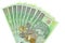 Polish one hundred zloty banknotes and coins