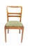 Polish original chair from the 70s and 80s with green seat. Front view.