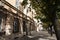 Polish or pole people and foreign travelers walking relax on footpath beside road go to travel visit Warsaw Old town at Warszawa