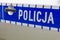 Polish police car sign