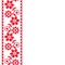 Polish retro floral  folk art vector greeting card design inspired by traditional highlanders embroidery Lachy Sadeckie