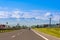 Polish road `Zakopianka` from the perspective of the driver. In the background, an amazing view of the Polish Tatra Mountains