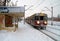 Polish train station at winter