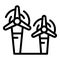 Polish wind turbines icon outline vector. Poland map