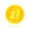 Polish zloty currency coin icon