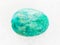 polished amazonite gemstone on white