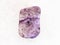 polished Amethyst gemstone on white marble